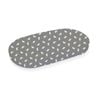 Babyhood Amani Bebe Organic Jersey Cotton Oval Fitted Sheet - White Leaf