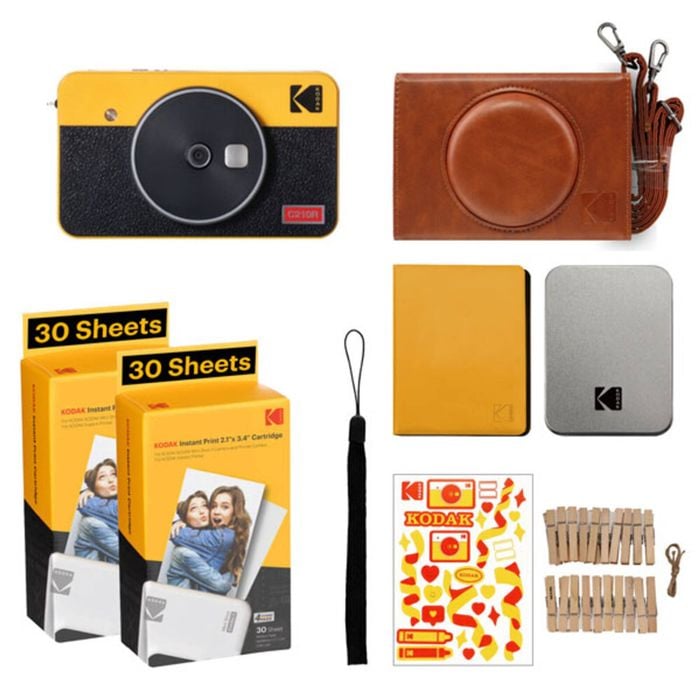 Kodak C210r Mini Shot 2 Retro Instant Camera Bundle - Yellow