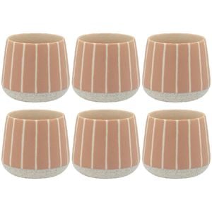 6PK Ecology Stoneware Kitchenware Hull Cuddle Drinking Mug Cup 270ml/9cm Blush