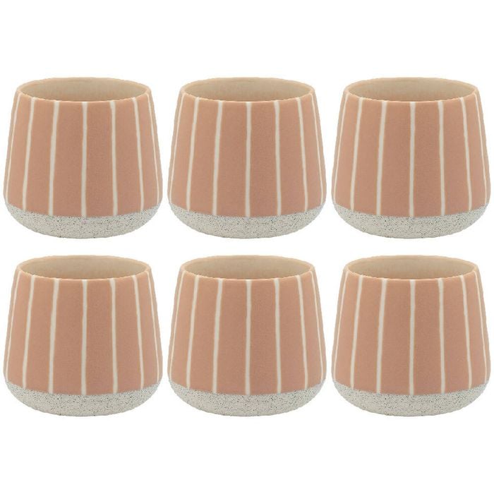 6PK Ecology Stoneware Kitchenware Hull Cuddle Drinking Mug Cup 270ml/9cm Blush