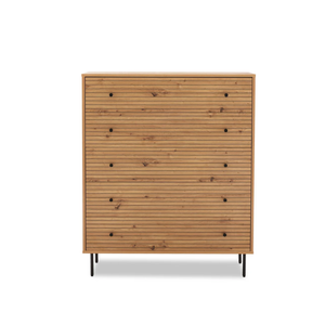 Big Lot Artisan Oak Anya 5 Drawer Tall Chest