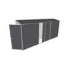 Build-a-Shed 0.8 x 4.5 x 2m Hinged Door Tunnel Shed with Single Sliding Side Door - Grey