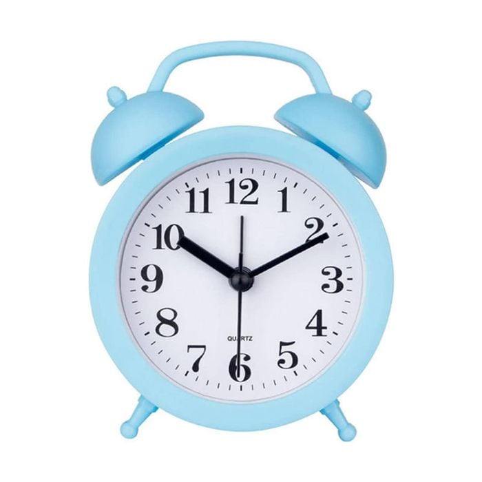 Catzon Simple Analog Clock Mini Size Battery Operatedm-blue