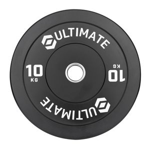 Ultimate 450 x 450 x 34.5mm 10kg Black Rubber Bumper Plate