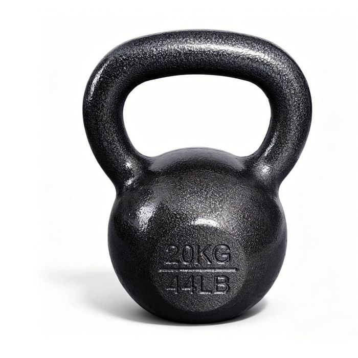 Cast Iron Kettlebell 20kg Balanced Gym Weight W/ Comfortable Handle