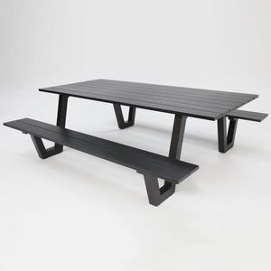 Addison Table and Bench Setting - Anthracite