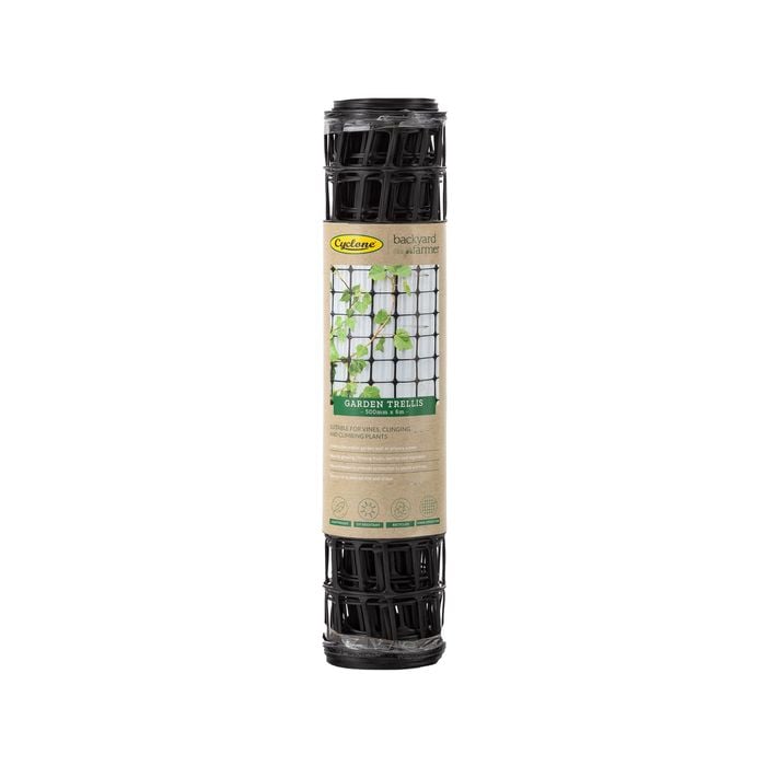 Backyard Farmer 6.0 x 0.5m x 50mm Black Plastic Trellis