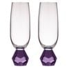 2PK Zhara Crystal 200ml Champagne Glass Drinkware - Amethyst