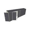 Build-a-Shed 0.8 x 6 x 2m Hinged Door Tunnel Shed with Double Hinged Side Doors - Grey