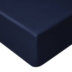 Accesorize Bamboo Cotton Fitted Sheet Navy - King Single Bed