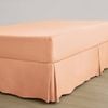 Dreamaker Superfine Washed Microfibre Pleated Valance Peach King Bed