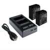 2x Battery and External USB Dual Charger for Nikon Z50/Zfc/Z 50/Z fc EN-EL25 EN-EL25a Camera