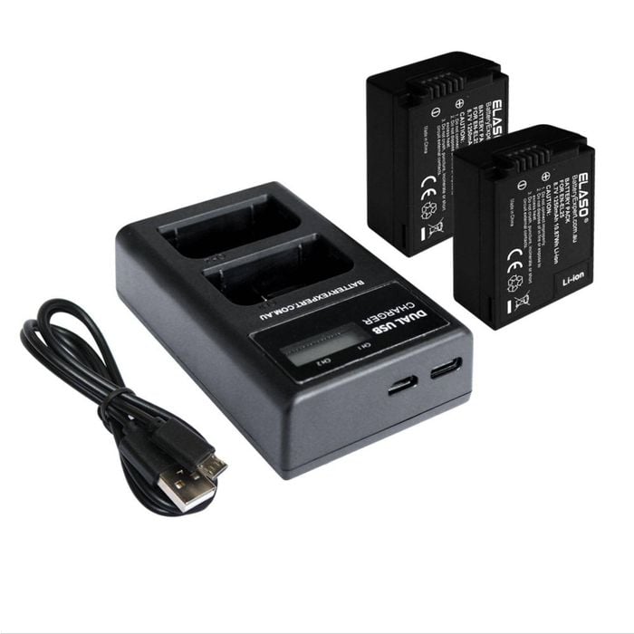 2x Battery and External USB Dual Charger for Nikon Z50/Zfc/Z 50/Z fc EN-EL25 EN-EL25a Camera