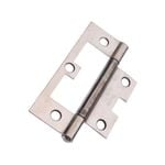 Lane 90 x 54 x 1.6mm Polished Stainless Steel Easy Fit Fixed Pin Hinge - 2 Pack