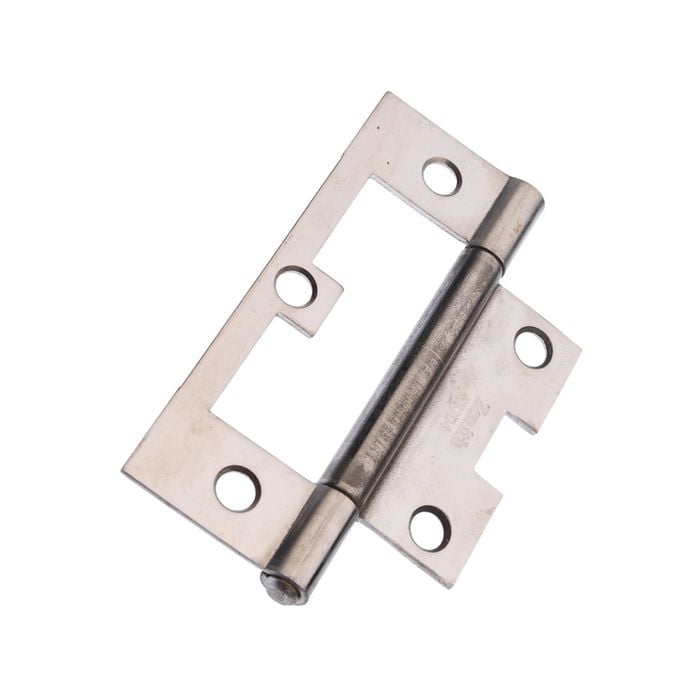 Lane 90 x 54 x 1.6mm Polished Stainless Steel Easy Fit Fixed Pin Hinge - 2 Pack