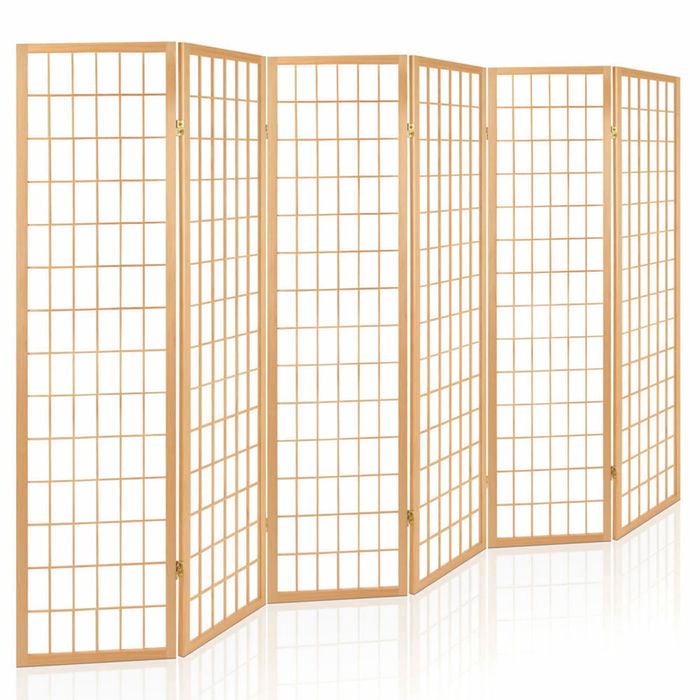 Artiss 6 Room Divider Screen Solid Wood Timber Dividers Panel Fold Stand Privacy