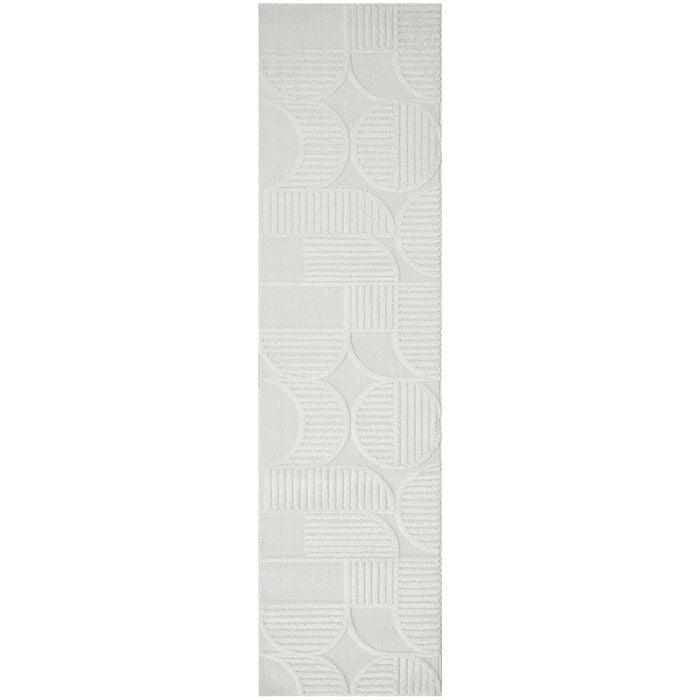 The Rug Connection Skye Leo Off White 500x80cm - Extra Large Runner Pet Friendly Indoor Rug