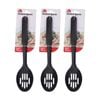 3PK Culinary Kitchen Nylon Slotted Spoon W/ Hanging Hole Cooking Utensil Black