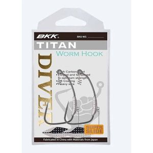 BKK Titan Diver Weighted Weeless Worm Fishing Hook 4/0