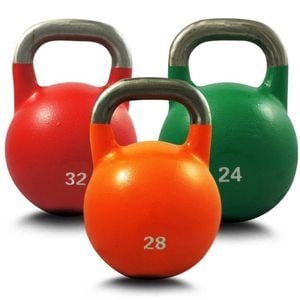 Set Of 24Kg 28Kg 32Kg Competition Pro Grade Steel Kettlebell Kettle Bell Gym Weight