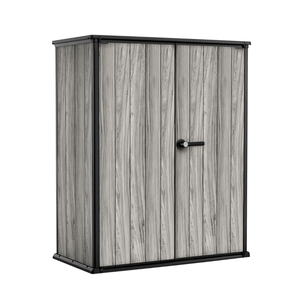 Keter Signature Outdoor Storage Cabinet / Shed 1.4W x 0.7D x 1.7H - Stormgrey Look