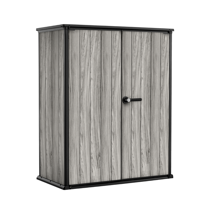 Keter Signature Outdoor Storage Cabinet / Shed 1.4W x 0.7D x 1.7H - Stormgrey Look