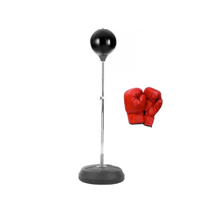 Hacienda Free-standing Boxing Set: Pu Punching Ball & Boxing Gloves