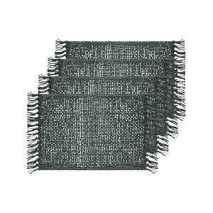4pk J.elliot Home Rowan 33x48cm Jute Placemat - Evergreen
