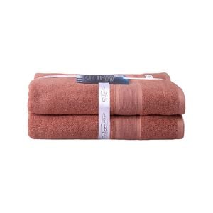 2PK Ultimate Alanya Bathroom Bath Towel 550Gsm Clay
