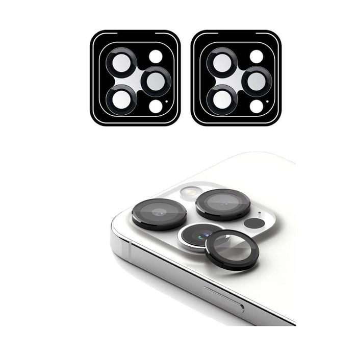 Icoverlover 2x For Iphone 14 Pro Camera Lens Protectors With Locator Black