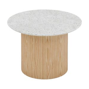 Modern Furniture BLANCHE Side Table 60cm - Terrazzo Stone