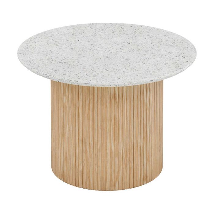 Modern Furniture BLANCHE Side Table 60cm - Terrazzo Stone