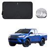 Front Windscreen Sun Shade for Toyota Hilux Extra Cab 2015 - Current - Standard 150 x 85 cm - Black