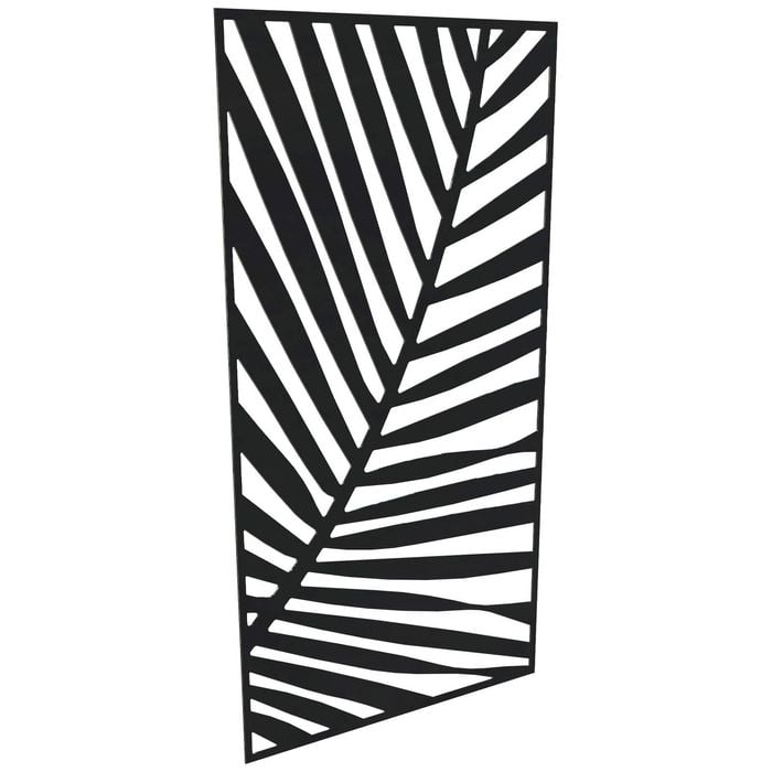 ProtectorAl 300-1200w x 1201-2400h Gloss Black/Satin Black Palm Unframed Composite Deco Panel