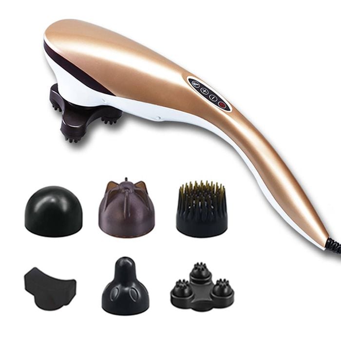 SOGA 6-Head Handheld Massager Gold