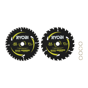 Ryobi 184mm 24T & 40T Circular Saw Blade - 2 Pack