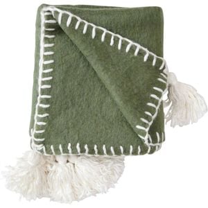 LVD Throw Blanket Stitch Bronze Green Decorative Home/Lounge Decor