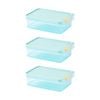 3PK LocknLock Freezer Fit Food Storage Container Microwave Safe 1.05L Blue Lid