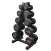 150kg - 5 Pairs Commercial Grade Rubber Dumbell Weight Set With Rack