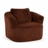 Grumpi Furniture Peachi Swivel Armchair - Faux Fur Brown