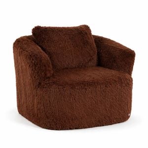 Grumpi Furniture Peachi Swivel Armchair - Faux Fur Brown