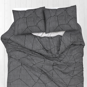 Amson Pure Cotton King Quilt Cover Set With Extra Standard Pillowcases - Ariana Carbon