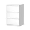 ALFORDSON Bedside Table White 3 Drawers