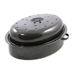 Falcon Enamel Oval Roaster 38x28x17cm Black