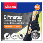 Vileda DIYmates Nitrile Disposable Gloves 36pk - Medium/Large