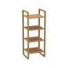 Flexi Storage Living 37 x 30 x 92.5cm Bamboo 4 Tier Storage Shelf