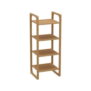Flexi Storage Living 370 x 925 x 300mm Bamboo 4 Tier Storage Shelf