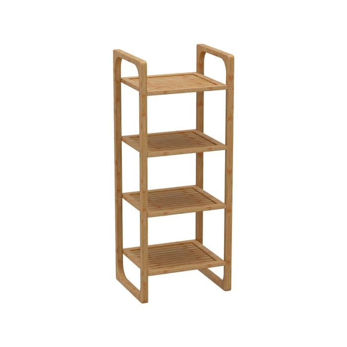 Flexi Storage Living 37 x 30 x 92.5cm Bamboo 4 Tier Storage Shelf