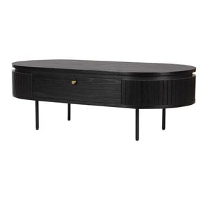 Nola 1.2m Wooden Coffee Table, Black