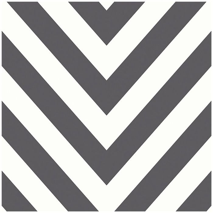 Chevron Black/White Wallpaper  53cm x 10.05m